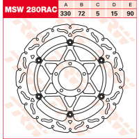 TRW / LUCAS MSW280RAC Bremsscheibe vorne für diverse...