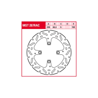 TRW / LUCAS MST287RAC Bremsscheibe hinten