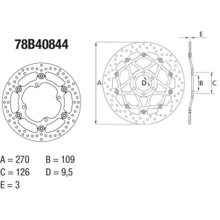 BREMBO Serie ORO Bremsscheibe 78B40844 vorne