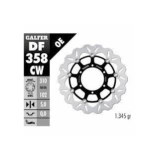 GALFER WAVE Bremsscheibe DF358CW vorne für SUZUKI GSX-R 750 08-10