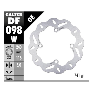 GALFER WAVE Bremsscheibe DF098W hinten für HONDA X-ADV 750 RC95  17-20