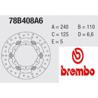 BREMBO Serie ORO Bremsscheibe 78B408A6 hinten für...