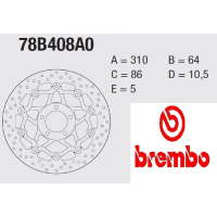 BREMBO Serie ORO Bremsscheibe 78B408A0 vorne SUZUKI GS500...