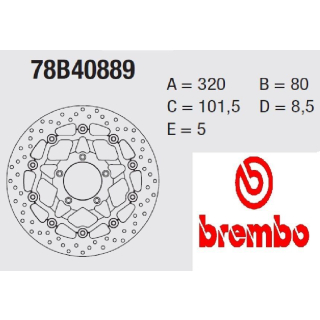 BREMBO Serie ORO Bremsscheibe 78B40889 vorne diverse MV AGUSTA