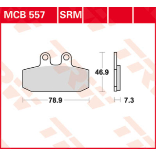 TRW / LUCAS MCB557 Organische Bremsbeläge hinten MOTO GUZZI V85 TT  19-20