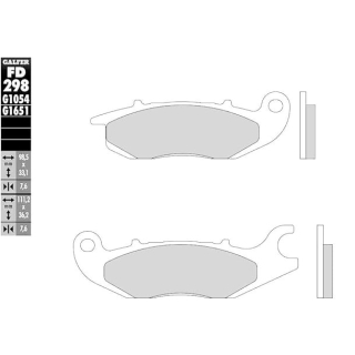 GALFER Organische Bremsbeläge vorne FD298 - G1054 für HONDA MSX125 GROM JC61  13-15