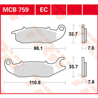 TRW / LUCAS MCB759 Organische Bremsbeläge vorne