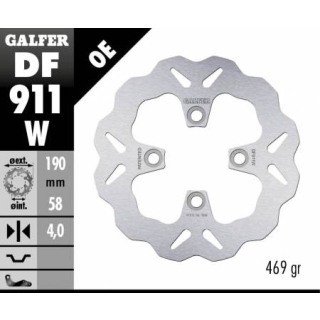 GALFER WAVE Bremsscheibe DF911W hinten für HONDA MSX125 GROM JC61 ab 2016