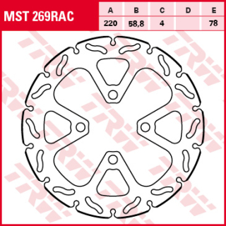 TRW / LUCAS MST269RAC WAVE Bremsscheibe vorne starr HONDA MSX125 GROM JC61  13-15