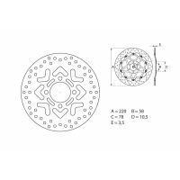 BREMBO Serie ORO Bremsscheibe 68B40759 vorne starr HONDA...