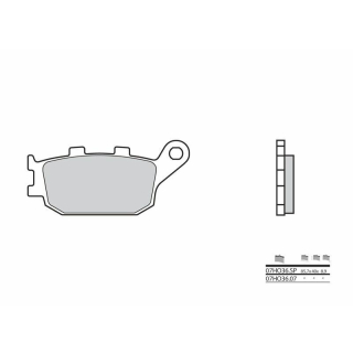 BREMBO Sinter Bremsbeläge 07HO36SP hinten YAMAHA YZF R7 RM39 / RM40 ab 2021