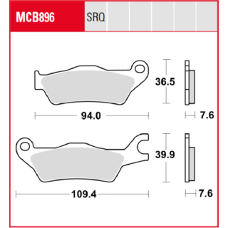 TRW / LUCAS MCB896 Organische Bremsbeläge vorne SUZUKI GSX-S 125  17-20