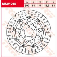 TRW / LUCAS MSW215 Bremsscheibe vorne für KAWASAKI...