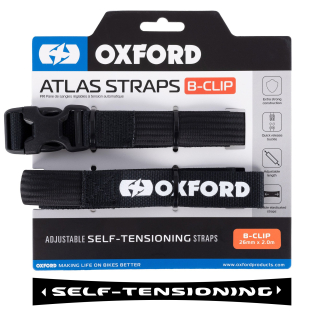 OXFORD ATLAS B-CLIP Spannriemen / Gepäckgurt / Spanngurt 26mm 2,00m schwarz