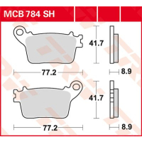 TRW / LUCAS MCB784SH Sinter Bremsbeläge hinten...