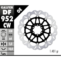 GALFER WAVE Bremsscheibe DF952CW vorne APRILIA TUONO V4...