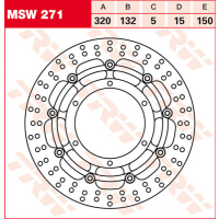 TRW / LUCAS MSW271 Bremsscheibe vorne YAMAHA XT660 X DM01...