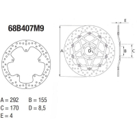 BREMBO Serie ORO Bremsscheibe 68B407M9 vorne
