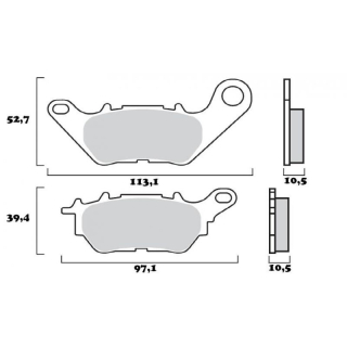 BREMBO Organische Bremsbeläge 07YA53CC hinten für YAMAHA X-MAX 300  17-23