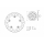 BREMBO Serie ORO Bremsscheibe 68B407G9 hinten für BMW R1200 GS / ADVENTURE  13-16