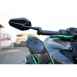 Lenkerendenspiegel PISTA  für KAWASAKI Z1000  07-09  mit passenden Lenkerenden