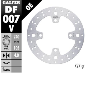 GALFER Bremsscheibe DF007V hinten