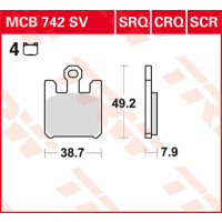 TRW / LUCAS MCB742SV Sinter Bremsbeläge vorne...