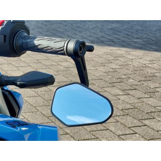 Lenkerendenspiegel MUGELLO  für  HONDA CB125 R JC79  18-20 mit passenden Lenkerenden