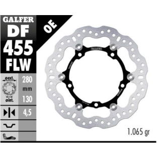 GALFER WAVE Bremsscheibe DF455FLW vorne YAMAHA MT-07 RM17 / RM18  17-20