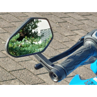 Lenkerendenspiegel MUGELLO  für  HONDA CB125 R JC91  21-24  mit passenden Lenkerenden