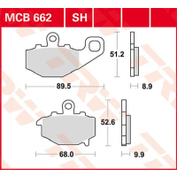 TRW / LUCAS MCB662SH Sinter Bremsbeläge hinten...