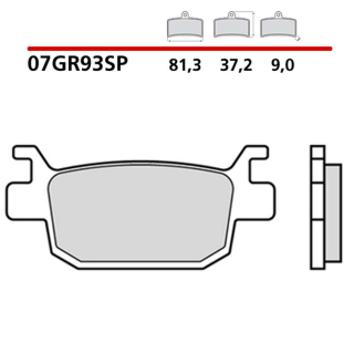 BREMBO Sinter Bremsbeläge 07GR93SP hinten BENELLI TRK 502 bis 2020