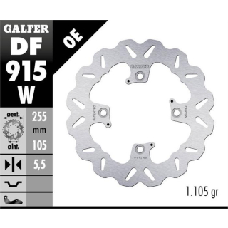 GALFER WAVE Bremsscheibe DF915W hinten