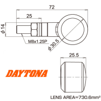 DAYTONA LED Blinker SOL getöntes Glas