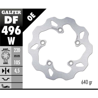 GALFER WAVE Bremsscheibe DF496W hinten YAMAHA YZF R1 / R1M RN49  17-19