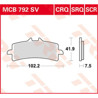 TRW / LUCAS MCB792TRQ Sinter Racing Bremsbeläge vorne ECE-R90