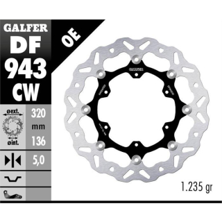 GALFER WAVE Bremsscheibe DF943CW vorne KTM 790 ADVENTURE / R / RALLY ab 2019