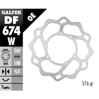 GALFER WAVE Bremsscheibe DF674W vorne starr APRILIA SX125  18-20