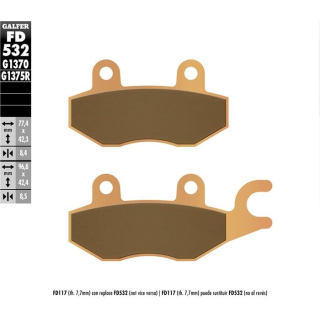 GALFER Sinter Bremsbeläge vorne FD532 - G1370 KAWASAKI Z400  19-20