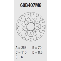 BREMBO Serie ORO Bremsscheibe 68B407M6 hinten HONDA...