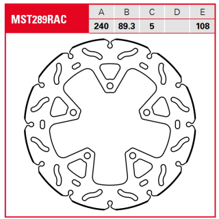 TRW / LUCAS MST289RAC Bremsscheibe hinten für KTM SUPER DUKE 1290 GT ab 2021