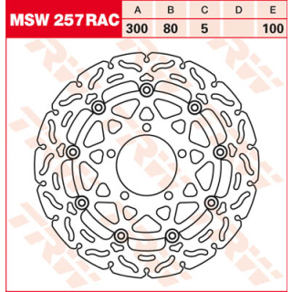TRW / LUCAS MSW257RAC WAVE Bremsscheibe vorne KAWASAKI ZX-6R  09-12