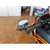 Lenkerendenspiegel MOVE für KTM 125 SMC R ab 2025  mit farbigen Blenden und passenden Lenkerenden