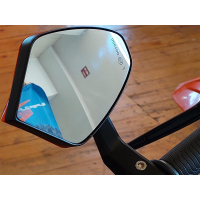 Lenkerendenspiegel MOVE für KTM 125 SMC R ab 2025  mit farbigen Blenden und passenden Lenkerenden