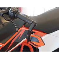 Lenkerendenspiegel MOVE für KTM 125 SMC R ab 2025  mit farbigen Blenden und passenden Lenkerenden orange