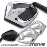 Lenkerendenspiegel MOVE für KAWASAKI Z900 RS ab 2026 mit passenden Lenkerenden und farbigen Blenden