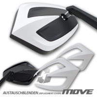 Lenkerendenspiegel MOVE für KAWASAKI Z900 RS ab 2026 mit passenden Lenkerenden und farbigen Blenden