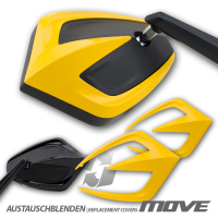 Lenkerendenspiegel MOVE für KAWASAKI Z900 RS ab 2026 mit passenden Lenkerenden und farbigen Blenden