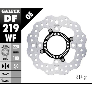 GALFER WAVE Bremsscheibe DF219WF hinten mit ABS Ring KAWASAKI NINJA ZX-4R / RR / SE ab 2023