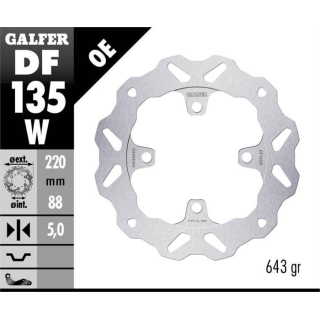 GALFER WAVE Bremsscheibe DF135W hinten